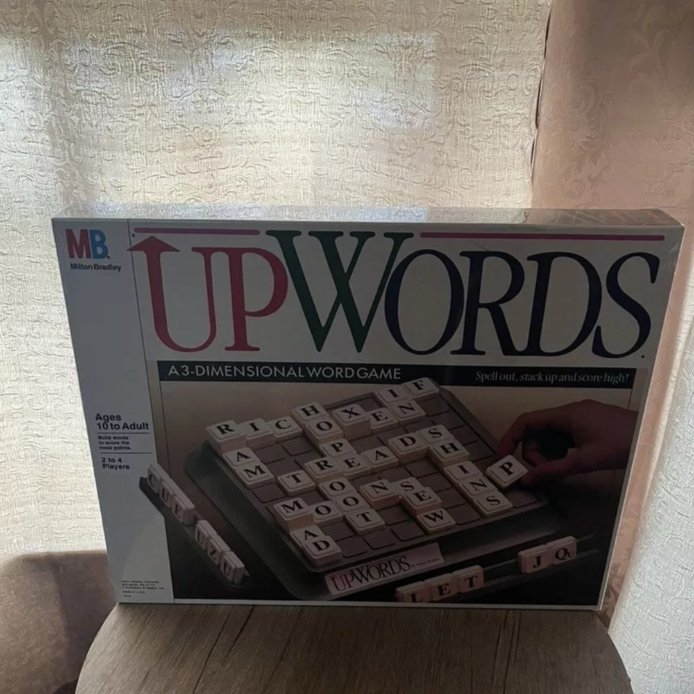 Vintage Factory Sealed Milton Bradley UpWords 1983 3 Dimensional Board Game 4312